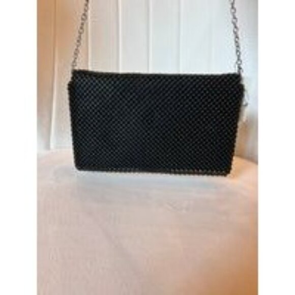 Jessica McClintock Black Mesh Handbag - NWT - Picture 2 of 4
